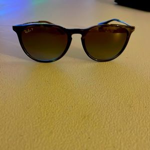 Authentic Ray Ban Erika Brown Tortoise Polarized Lenses.
